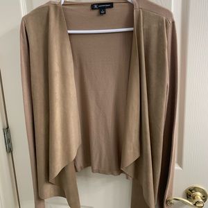 Brown faux suede jacket